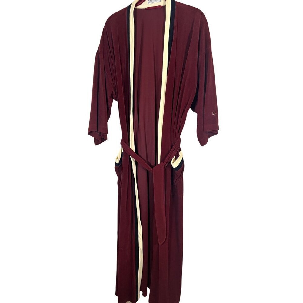 Vintage Christian Dior Red OS Robe Deโ Chambre Luxury Old Money Classic Chic 70s